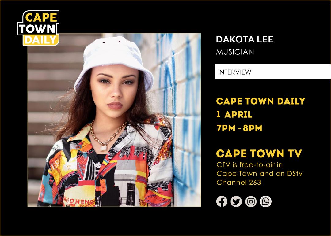 Catch <a href="/DakotaLee_sa/">Dakota Lee SA</a> on the Cape Town Daily Show on <a href="/capetowntv/">Cape Town TV</a> this evening 7-8PM.