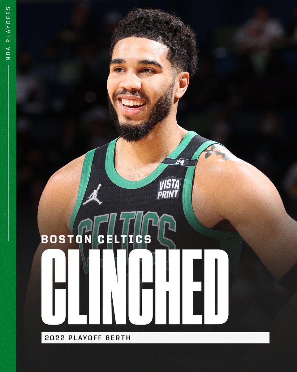 The Celtics clinch a spot in the 2022 NBA playoffs ☘️