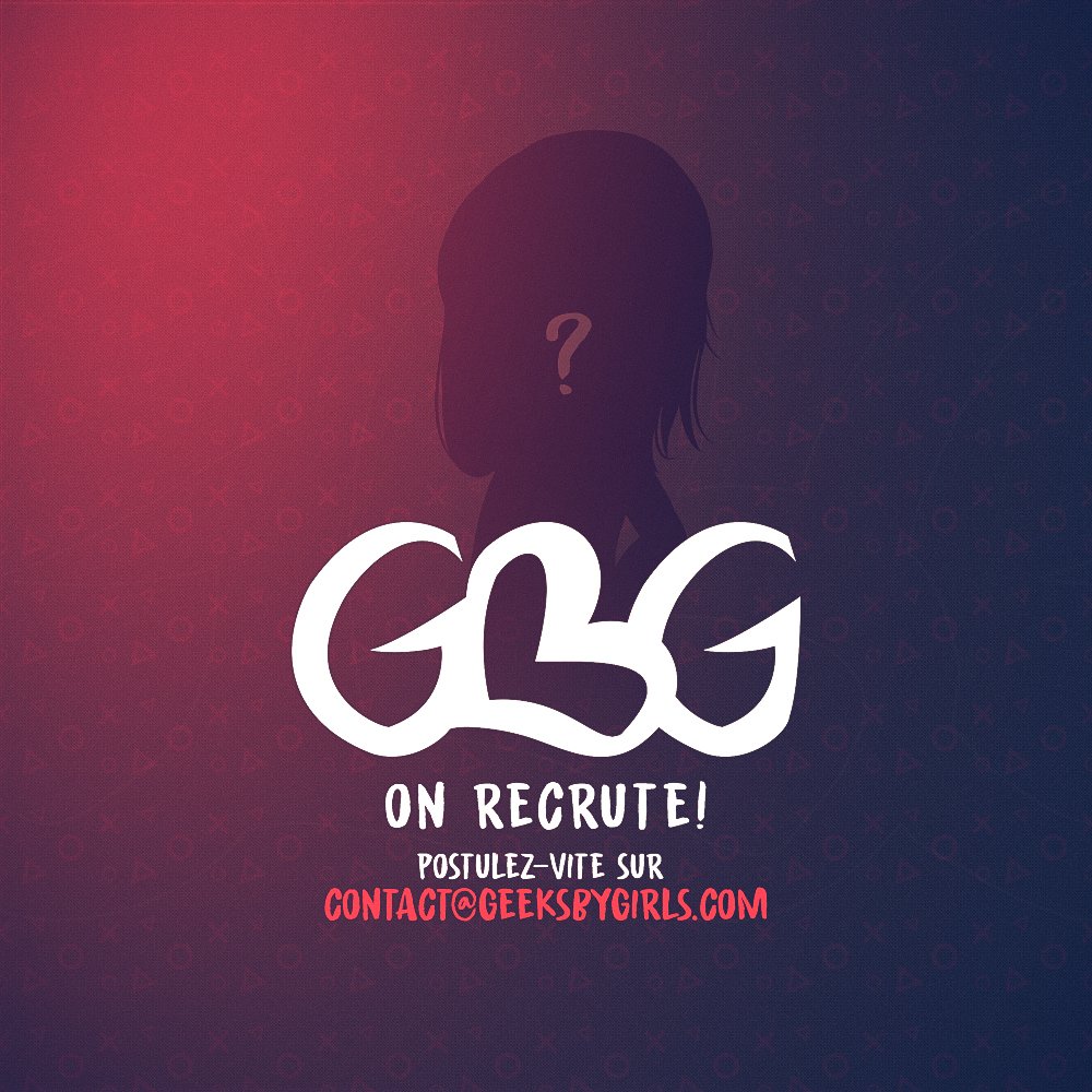 GeeksByGirls's tweet photo. Dans l’optique de fortifier nos rangs, Geeks By Girls recrute des #Redacteurs / #Redactrices ⬇
https://t.co/KgbSwR9oUR
#Geek #Gaming #JeuxVideo #Blog #Blogging #Redaction #Work #Job #Game #Games #Manga #Mangas #Gamer #Gamers https://t.co/gDSwS6M1Ei