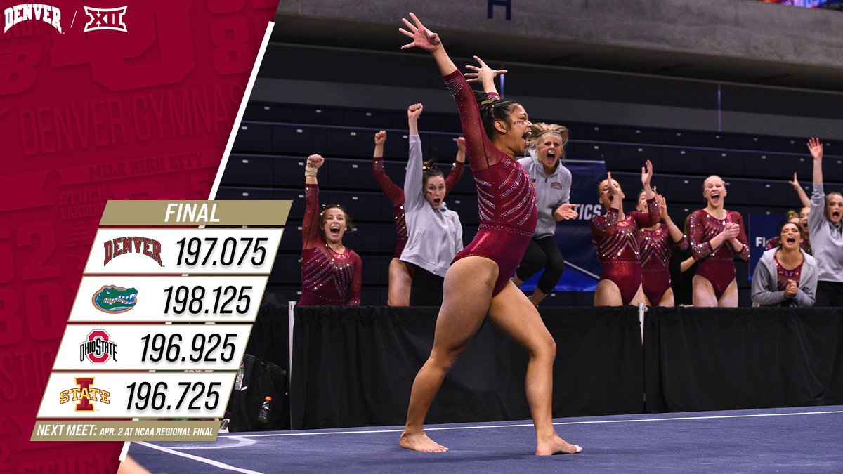 DU_Gymnastics's tweet photo. This team doesn't know how to do it any other way than to just keep fighting.

We'll see you Saturday!

#NCAAGym | #GoPios https://t.co/kWa3nRejOJ