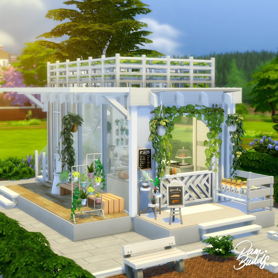 pambuilds's tweet photo. Bloom Cafe 🌿
#thesims #sims4 #ShowUsYourBuilds https://t.co/8GPwW4yyMA