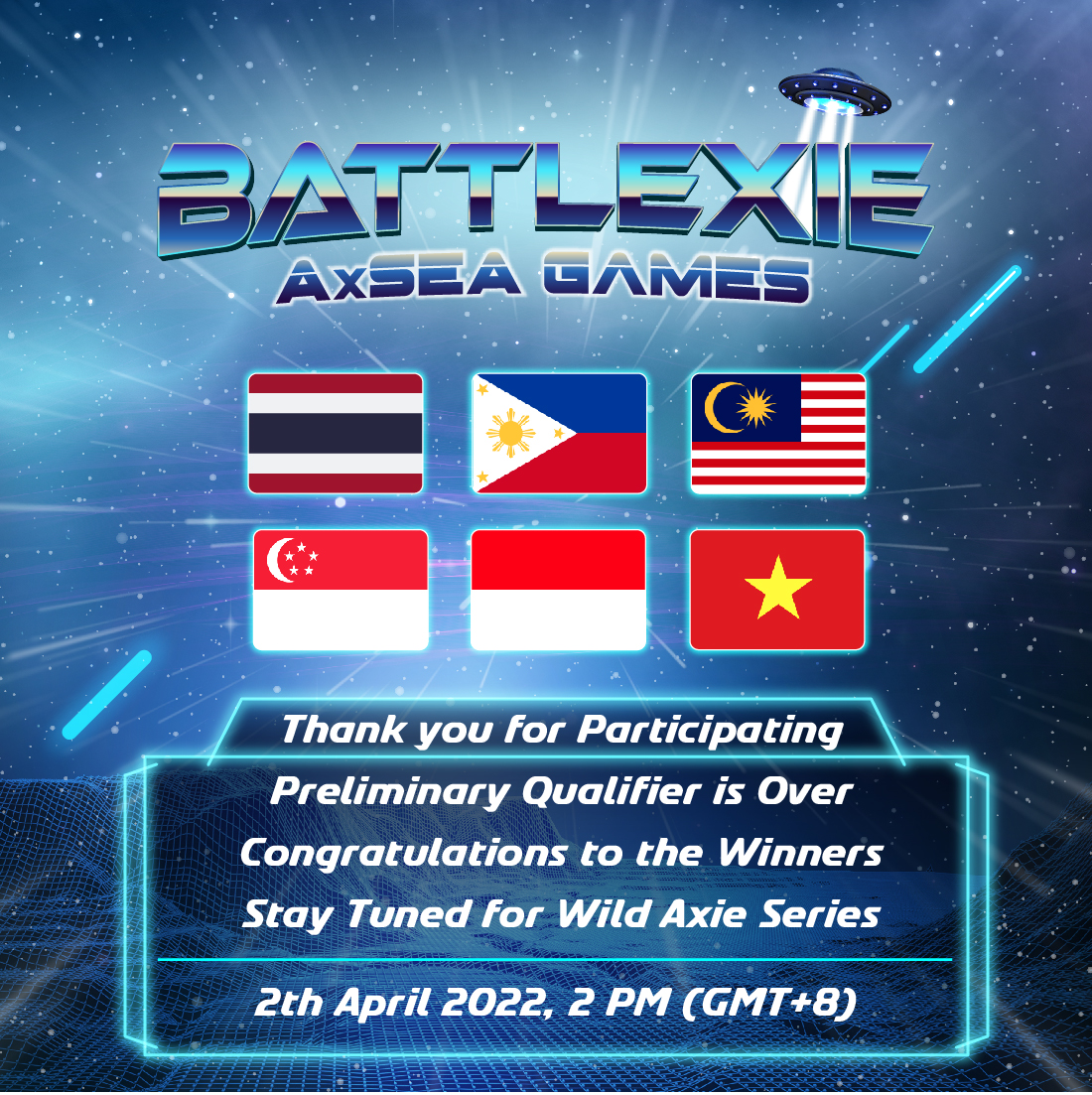 Thank you trainers for joining us on Battlexie: AxSea Games - Preliminary Rounds 👏

See you on Wild Axie Series! 🤩

#BattlexieAxSeaGames