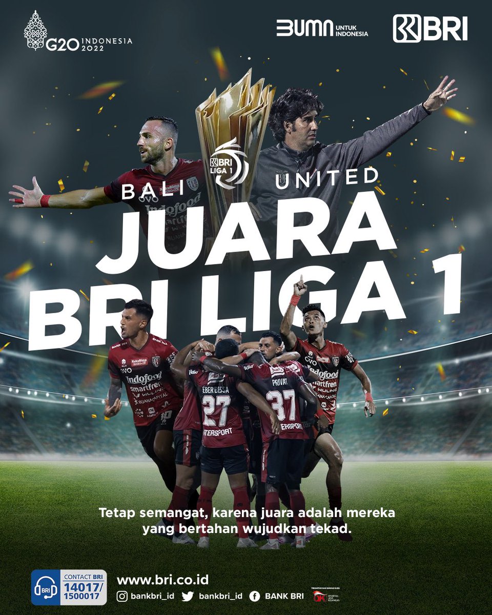 Perjuangan keras akhirnya berbuah manis.

BRI Liga 1 telah usai, penuh dengan berbagai cerita perjuangan. Juara telah ditetapkan. Namun, kompetisi masih akan kembali di musim depan ⚽

#BRILiga1 #BangkitBersama #DukungDariRumah #Liga1