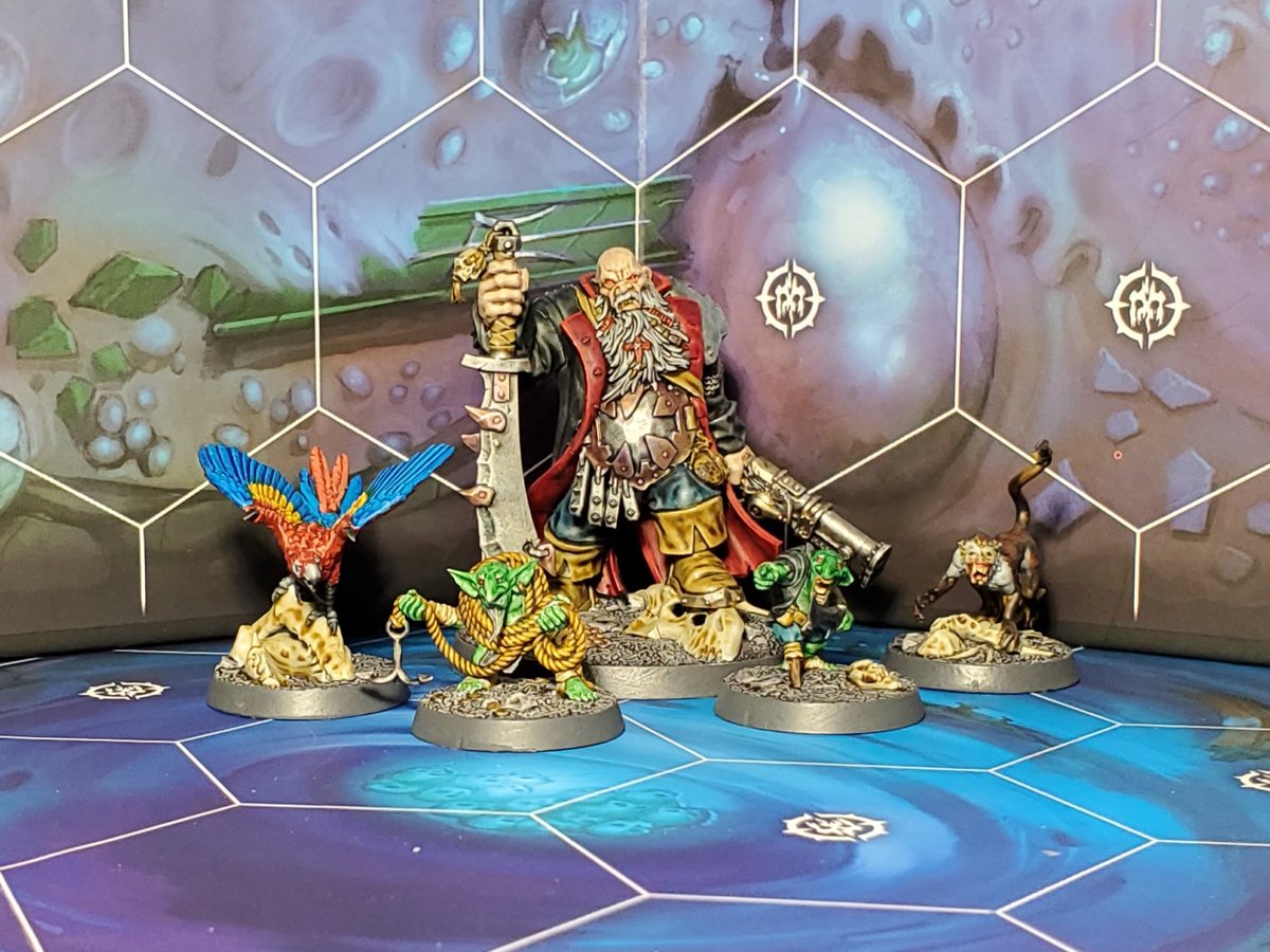 jeRodimusPrime's tweet photo. Managed to get #Blackpowder's Buccaneers finished up tonight!

#WarhammerCommunity #PaintingWarhammer #PaintingMiniatures #MiniaturePainting #WarhammerUnderworlds #Harrowdeep #Warhammer #AgeOfSigmar #Destruction #OgorMawtribes #Maneater #Peggz #Kagey #Mange #Shreek #Warmongers https://t.co/W24XhaAFVZ