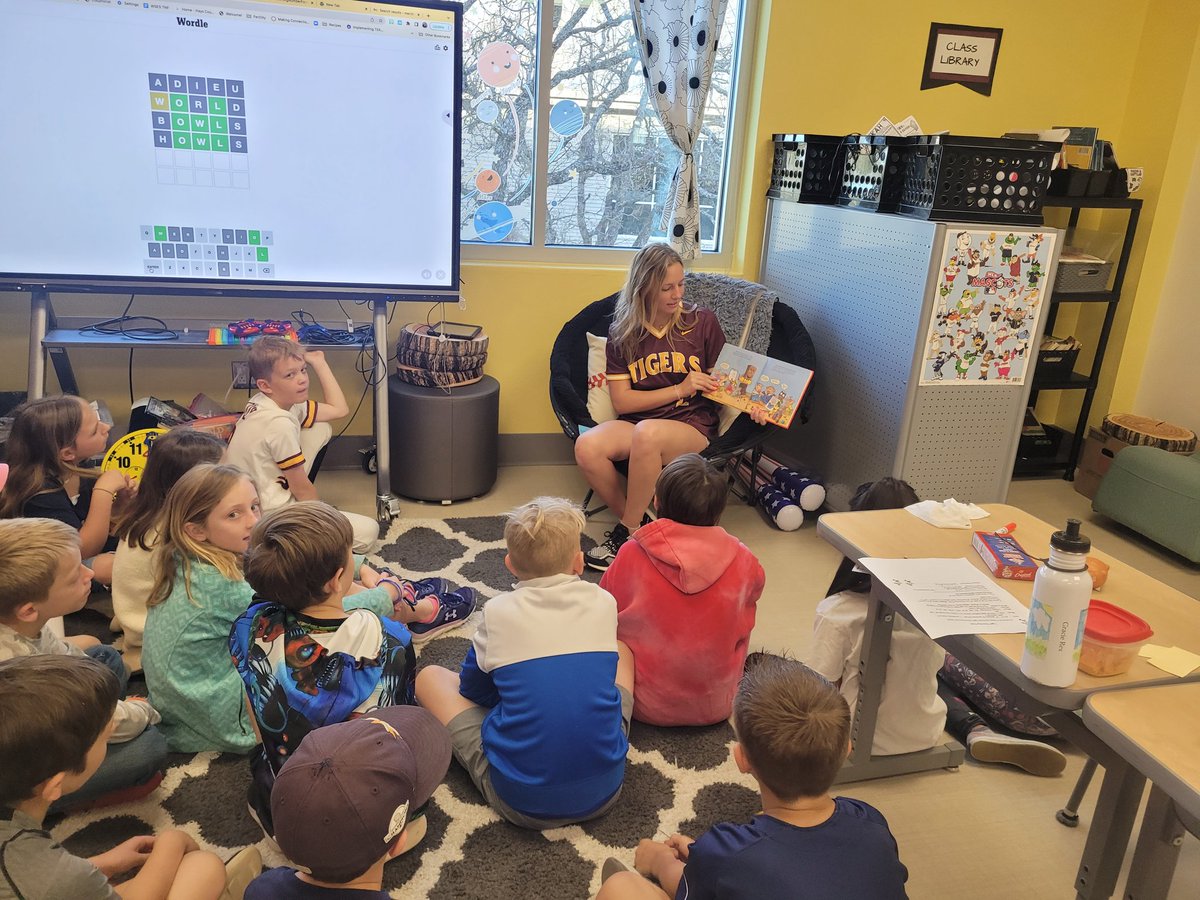 Open a Book on Opening Day was a ton of fun! The kids loved our DSHS baseball and softball guest readers! #walnutreads