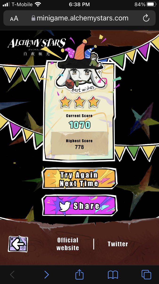Alec_mtz231's tweet photo. @AlchemyStarsEN It was a really fun minigame, hope we can continue to play even after the event is over.

#TourDogStudio https://t.co/Gd2c53WvrD