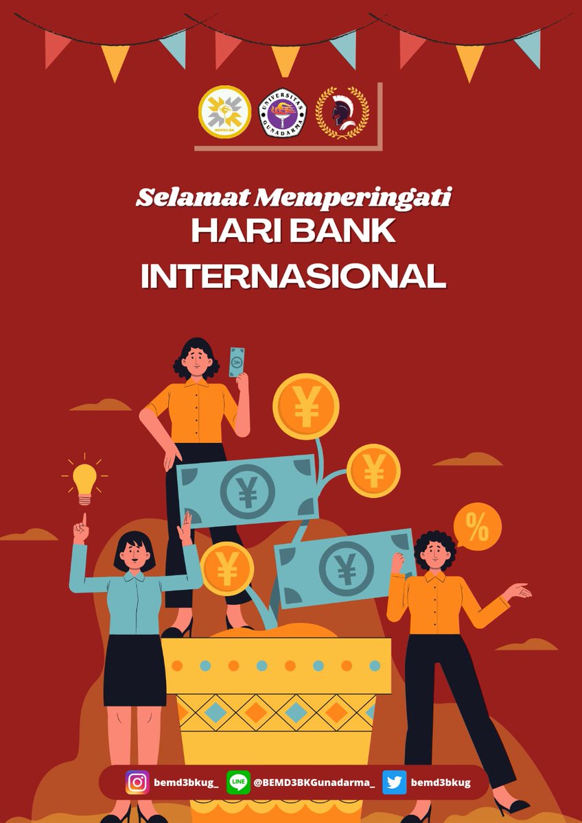 [HARI BANK INTERNASIONAL]

Hari bank dunia adalah sebuah peringatan dibentuknya sebuah organisasi internasional yang didirikan dengan tujuan untuk melawan kemiskinan.