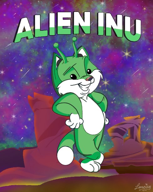 LeneisyM7's tweet photo. @TheAlienInuArmy @InuAlien @InuAlien @TheAlienInuArmy 

Here my entry! I hope you like it! 👩🏻‍🎨🤗💪🏻

$ALIEN #AlienInuArmy #Art #Constest #Ilustration https://t.co/bViRWSPcHa