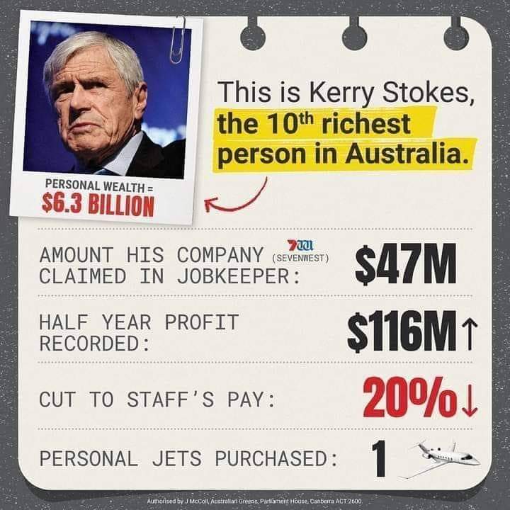 RT @t_charn522: @robynbryant33 Dont forget Kerry Stokes....
owner of large Aged Care group https://t.co/paTkwRoaad