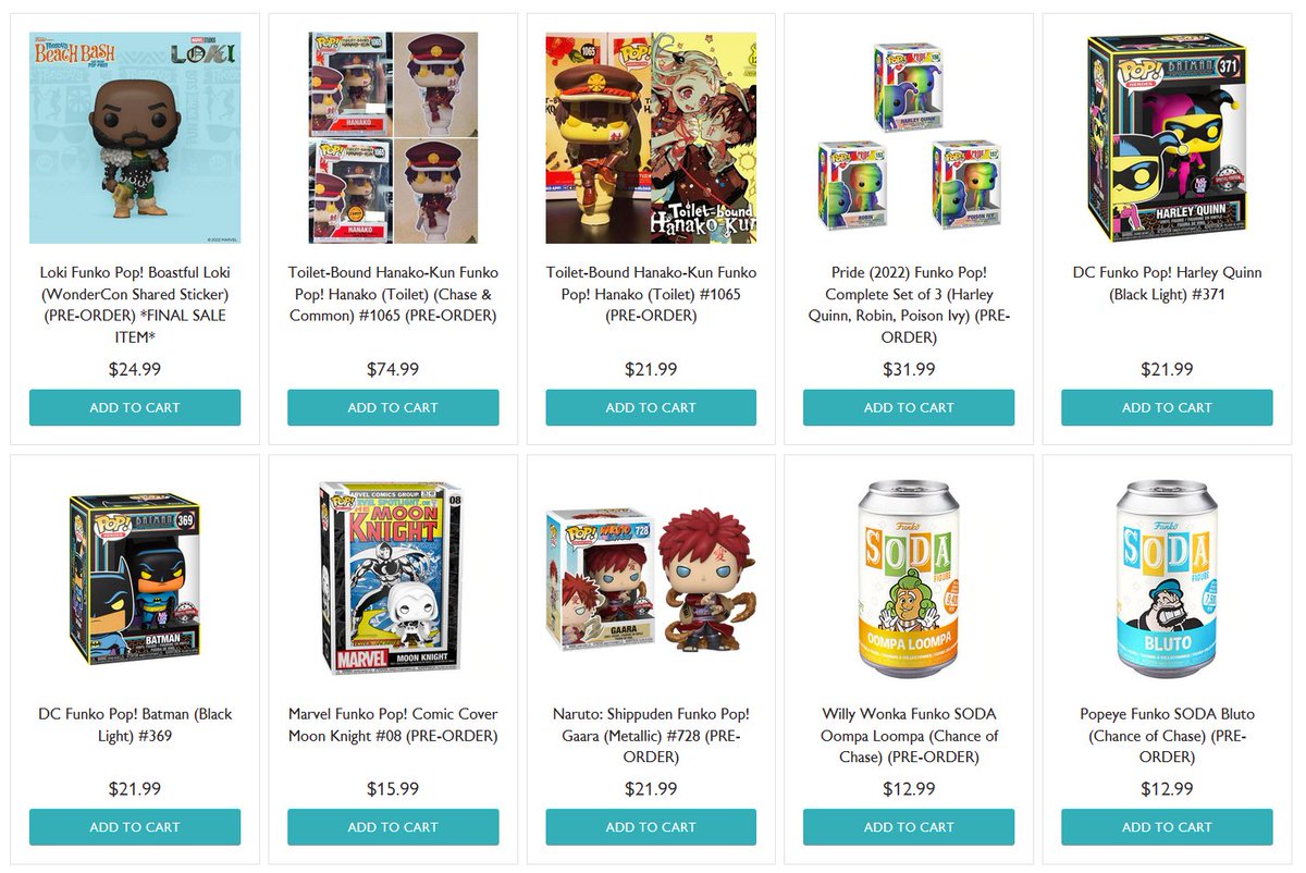 A few new items up for sale at Balyot! Including the chase bundle for the Hanako Kun Funko POP ~ SE Sticker ~
Linky ~ fnkpp.com/Bay
#Ad #FPN #FunkoPOPNews #Funko #POP #Funkos #POPVinyl #FunkoPOP #FunkoPOPs #FunkoSoda #Hanako #HanakoKun #toiletboundhanakokun