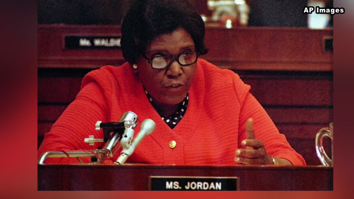 TABPHE1973's tweet photo. Jordan served as a distinguished professor at Lyndon B Johnson (LBJ) School (University of Texas), holding LBJ Centennial Chair in National Policy '79 to '96. She was a keynote speaker at Democratic National Convention in 1976 and 1992. Rest well, thy good and faithful servant. https://t.co/Z47TxezFGz