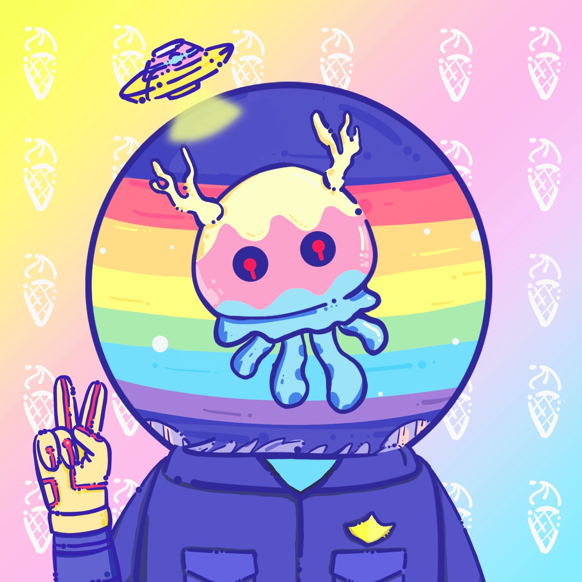 SeaMateNFT's tweet photo. SNEAK PEEK This stingy jelly had enough with garbage floating on his turf. 

5 x SeaList (Priority Lane for FREE MINT) up for grabs：
~ Follow @SeaMateNFT &amp; @Emilsmsurf
~ Like + RT + Tag 3 frens
~ Join https://t.co/F2zPgyurAH 
Winners in 48hrs ⏰

#NFTs #NFTcommunity #NFTgiveaway https://t.co/YgrMmu6T2B