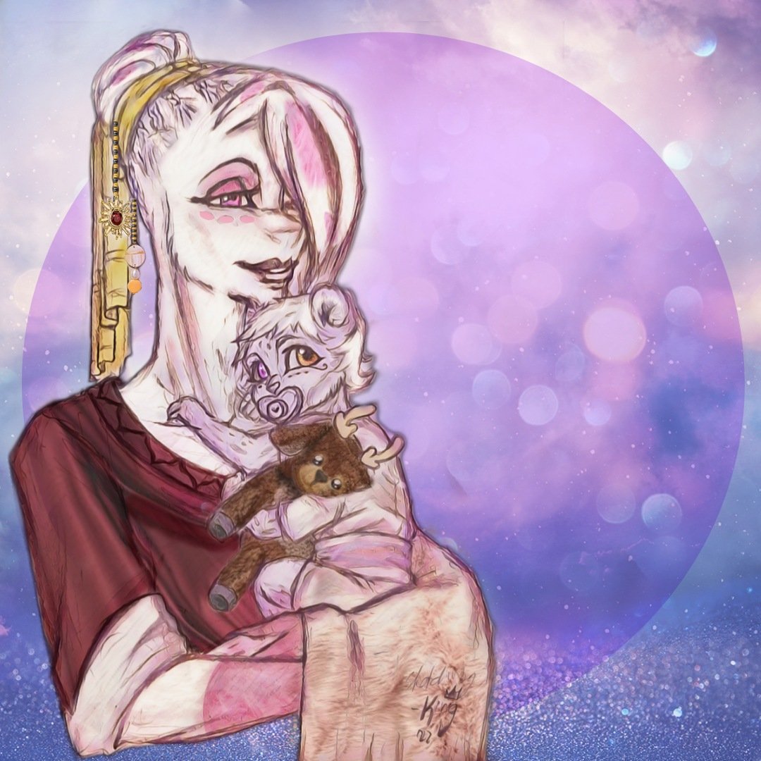 I rarely post my indulgent fan stuff, but I ended up falling in love with this sketch. Indulge me. ♥ Angel and his precious baby, Luca. My OC Leo is the leonian father.🦁 #HazbinHotelOC #oc #ocart #myart #hhoc #angeldust #angeldustfanart