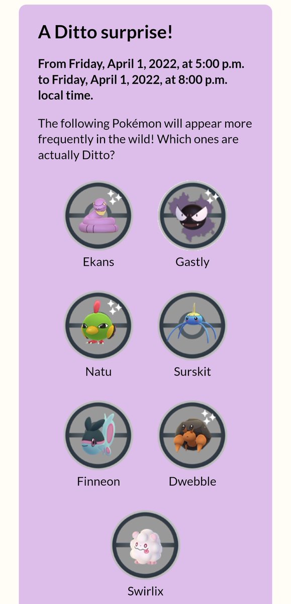 _ZoeTwoDots's tweet photo. Can everyone pls RT and boost this for the Asia-Pacific community! There will be boosted Ditto spawns from 5pm-8pm local TONIGHT! (1st). Which is less than 1hr away for New Zealand and already started for some of the islands 🙃 Thanks! #PokemonGO https://t.co/LVFaW0aeZ8