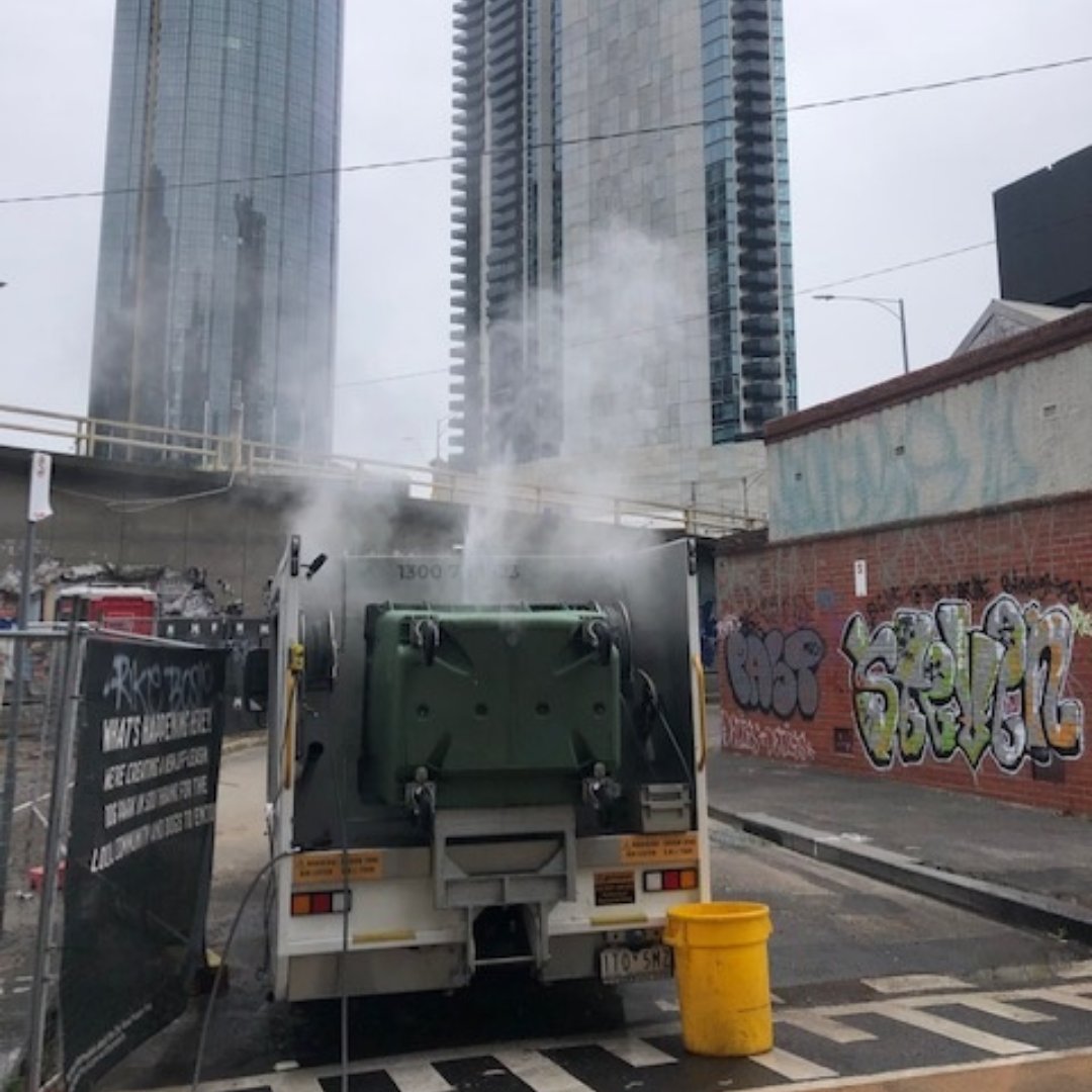Commercial bin clean out on the streets of Melbourne! 

Our cleaning trucks are efficient and versatile, so we can clean bins in almost any location.

For all enquiries give us a call on 1300 788 123.

#binbutlers #cleanbin #binsmelbourne #bincleaning #wheeliebin