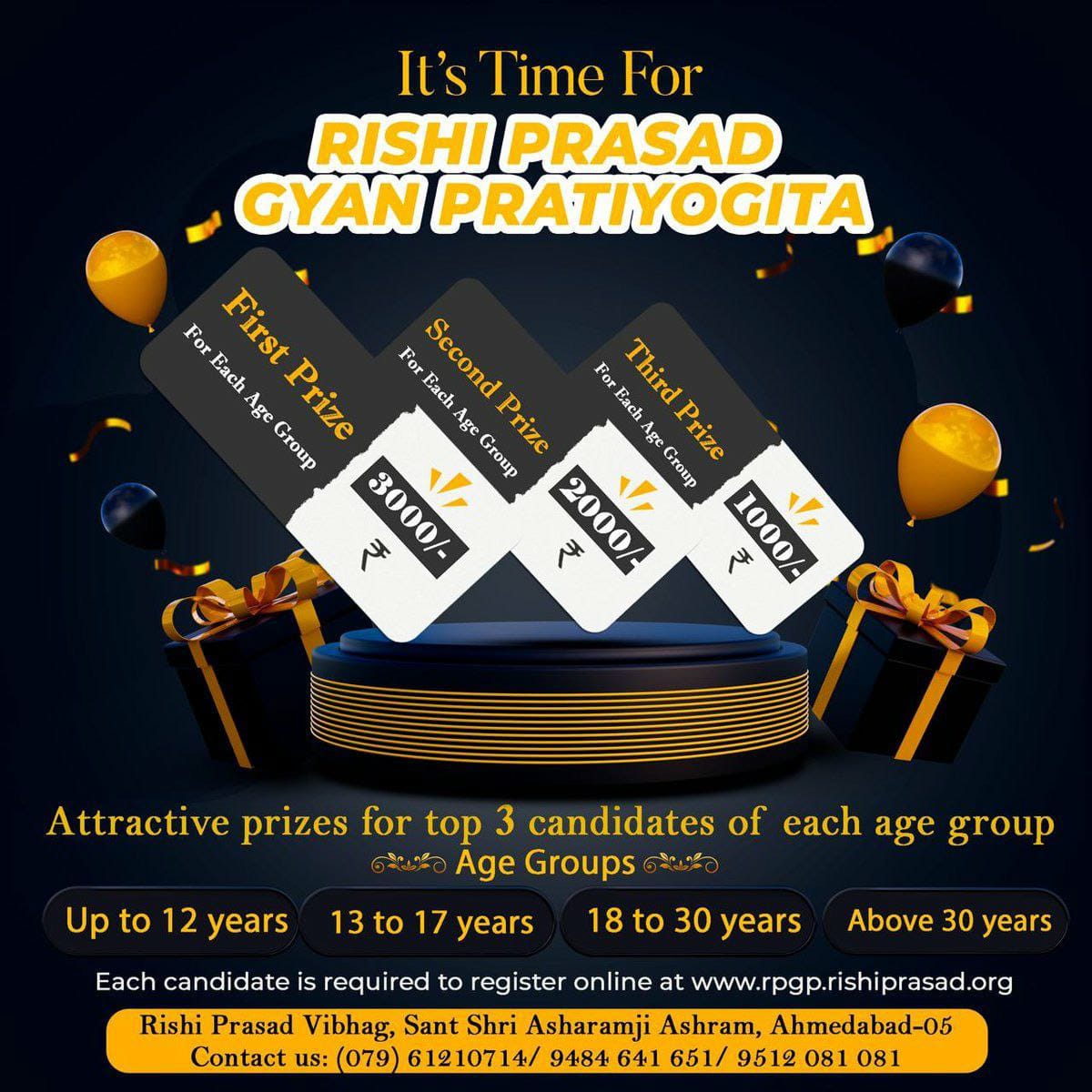 Amrit_pal9's tweet photo. Inspired by Sant Shri Asharamji Bapu, Rishi Prasad #Gyan competition has again brought many  cash gifts along with spiritual benefits,on 3rd April'2022, between 8:00pm to 10:pm. 
Are you Ready For Quiz?
 #ज्ञान_प्रतियोगिता https://t.co/0L4Dwme0nC