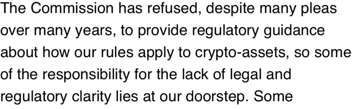 xrpmickle's tweet photo. BOOM! 🚨

How does this statement by Hester Peirce not end this case!

She is literally admitting Ripple did not have fair notice because the SEC failed to do its job!!

@JohnEDeaton1 @attorneyjeremy1 @freddyriz @Belisarius2020 @Bitboy_Crypto

 #XRP #XRPCommunity #xrpsec #XRParmy https://t.co/3NGpMhQ5Iu