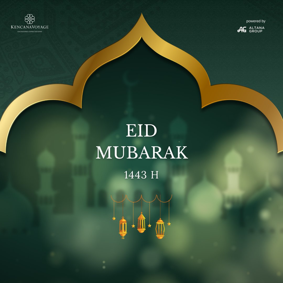 kencanavoyage's tweet photo. May the blessings of Allah SWT be with you and your family forever and always. Eid Mubarak!

Semoga berkah Allah SWT menyertai Anda dan keluarga untuk selama-lamanya. Selamat Idulfitri! Mohon maaf lahir dan batin.

#EidMubarak #KencanaVoyage #KVoyage #Indonesia #TGWA #Eid2022 https://t.co/EzTnAOHFQT