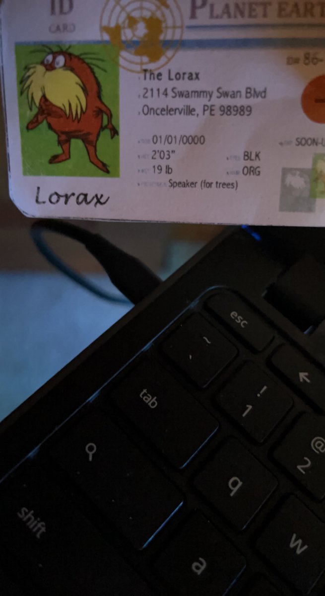 I make sure to unplug my Chromebook charger when I am done charging it. This uses less energy and reduces the amount of coal that needs to be burned. This would reduce the amount of pollution in the air. #apesenergy <a href="/franklinlorax/">APES Project Lorax</a>