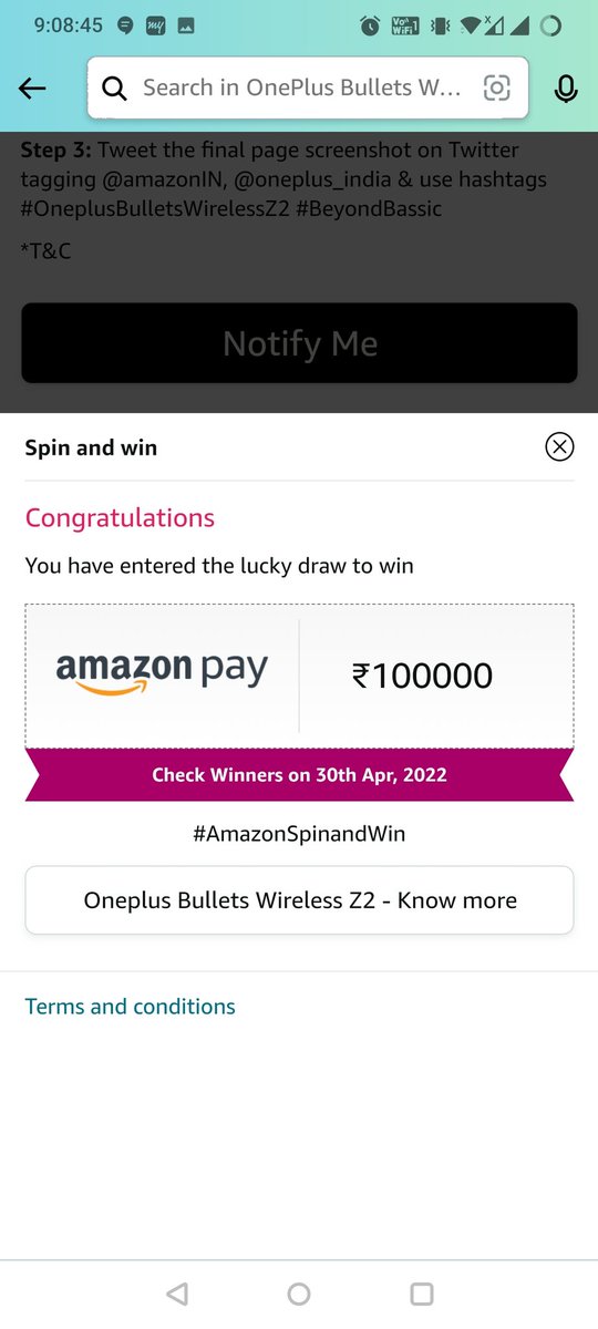 SathyanTrupti's tweet photo. I hope I win this draw!!!!@amazonIN ,@OnePlus_IN 
#OneplusBulletsWirelessZ2 , #BeyondBassic https://t.co/ibxV412uhZ