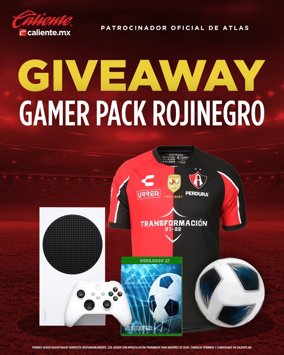 AtlasFC's tweet photo. 🚨GIVEAWAY DE CAMPEÓN🚨
  
GANA UN SUPER PACK GAMER ROJINEGRO CON CONSOLA, VIDEOJUEGO Y JERSEY Y BALÓN DE LA LIGA MX  🎮🦊⚽️
 
•Dale 🔁 y ❤️
•PARTICIPA AQUÍ: https://t.co/inUrl5jwS6
 
#MásAcciónMásDiversión https://t.co/LaN0OswDWV