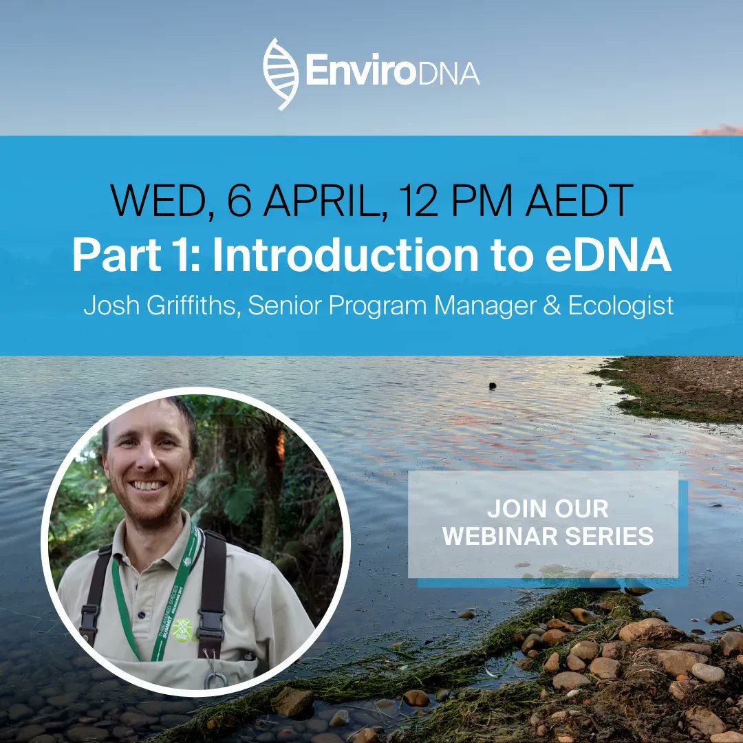 Part 1 of our #environmentalDNA webinar series is quickly coming up next week. If you are interested to learn about these effective and affordable #biodiversity monitoring tools, come join us on your lunch break! REGISTER here👇
us02web.zoom.us/webinar/regist…