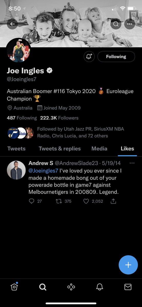 mikegrich's tweet image. Joe Ingles only has one liked tweet ever. It’s magnificent.