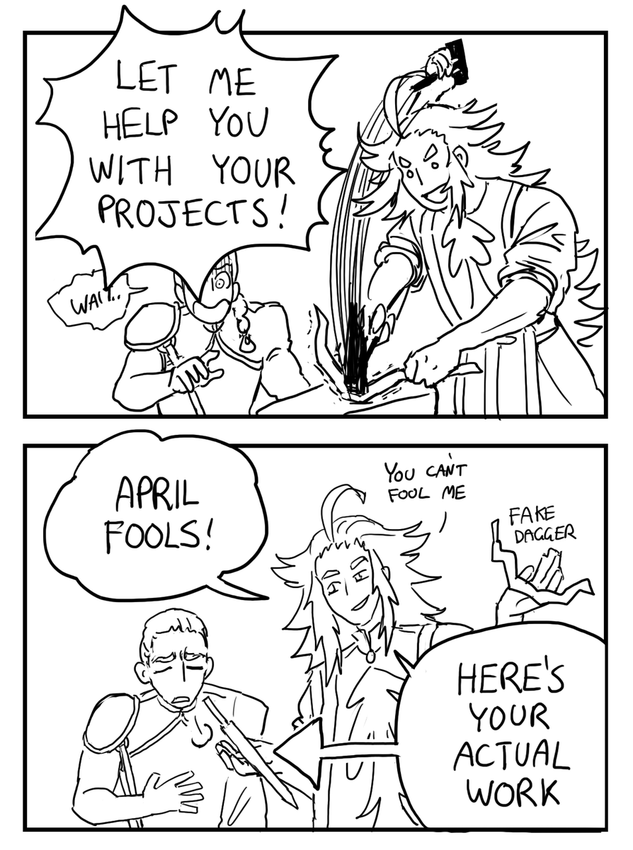Tatara_Tarou's tweet photo. April Fools comics for 2022!
#Mairon #Eonwe #Melkor
1/2 https://t.co/AiI6Dex9Kc