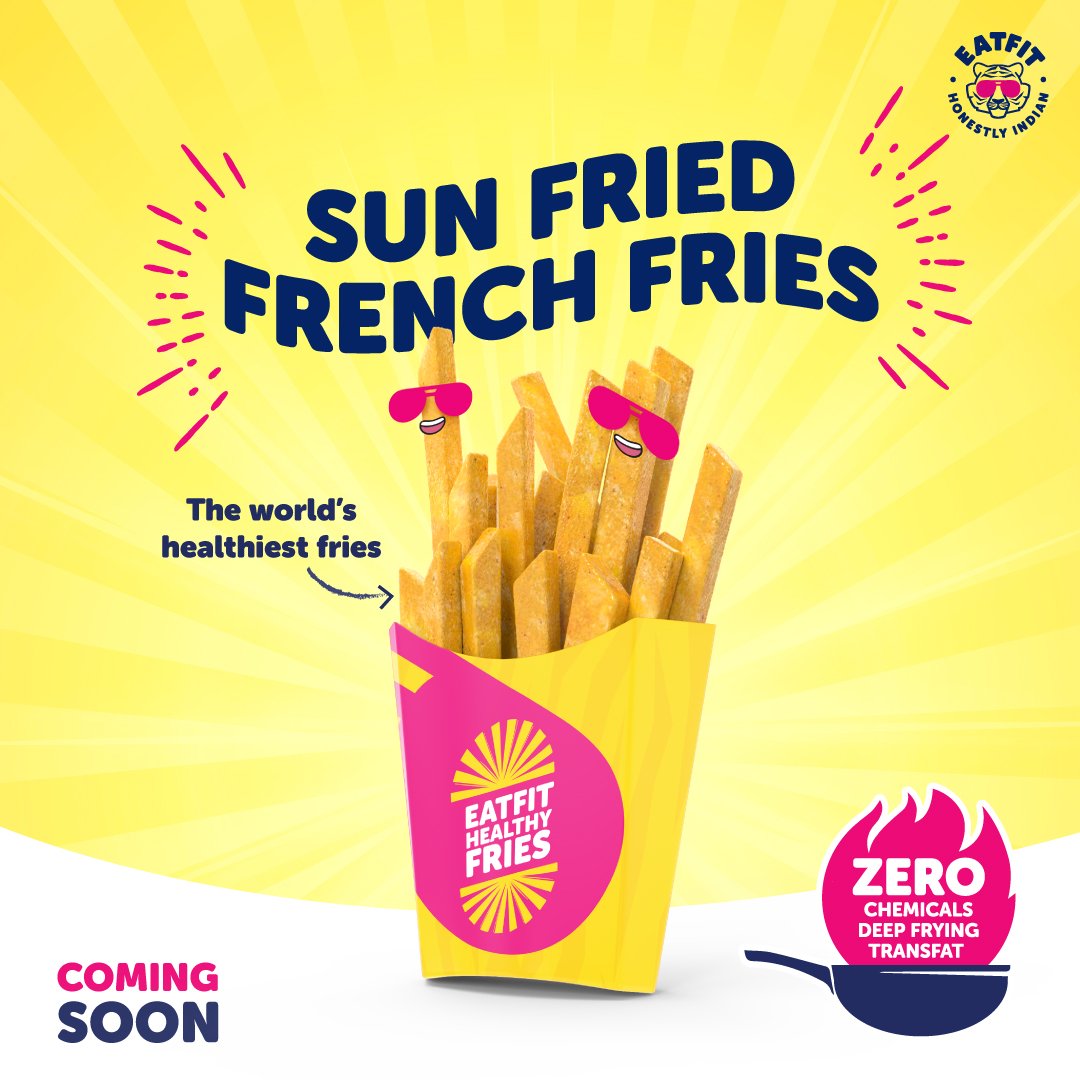 the_curefoods's tweet photo. FAM! We are working on the healthiest fries for you, our "Sun Fried, French Fries."
Delicious, Crispy & the only French Fry that's good for you!
Are you excited?
#frenchfries #eatfit #honestlyindian #sunfried #healthyfries #friesoverload #HealthyMadeHappier #curefoods https://t.co/LmNy0ebs1m