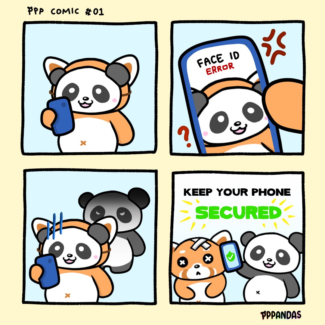 PPPandas_'s tweet photo. PPP Comic #01🐼

Don't Be A Fool, Keep Your Phone Safe From Sus PPPandas📱

🎨 @PppPeep 
#NFT #NFTartist #AprilFoolsDay #AprilFools https://t.co/bbmWoX2zoO