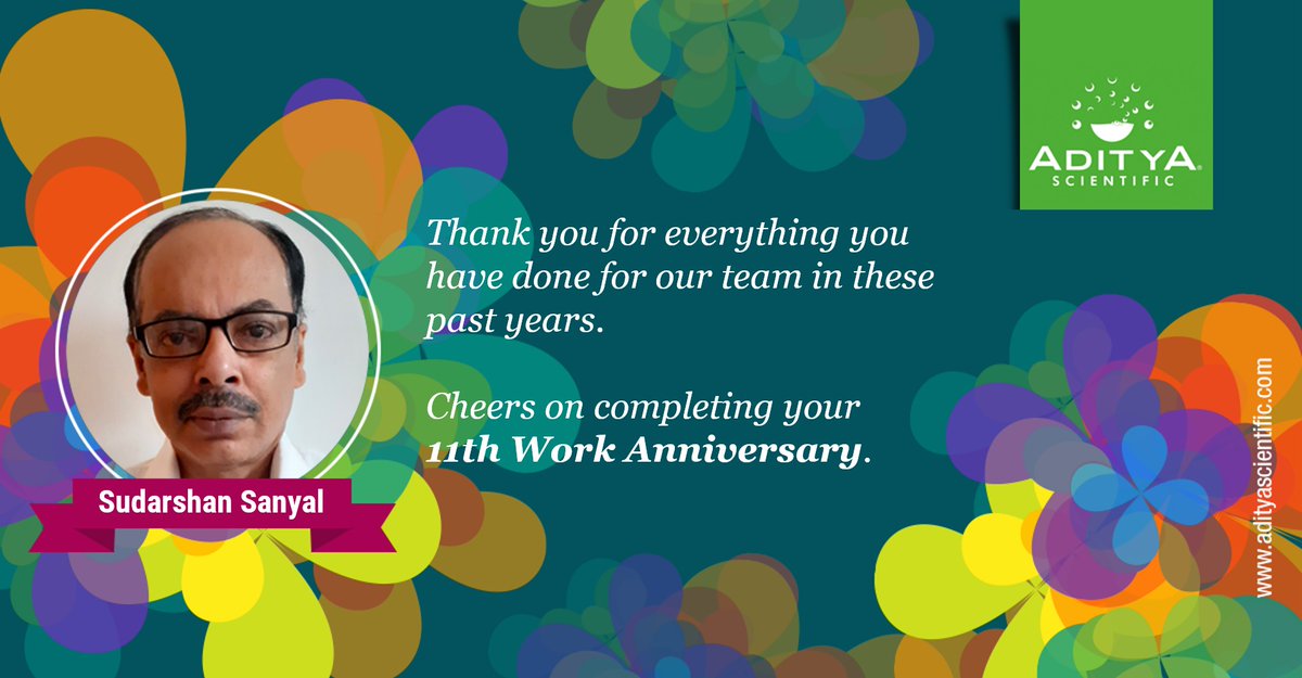 AdityaScientif1's tweet photo. Today you’ve completed your 11 years at Aditya Scientific - Congratulations and Happy Work Anniversary! It has been lovely to work with you. We wish you all the best!
#workanniversary #happyemployee #adityascientific #rotavapor #rotaryevaporator #rotavap https://t.co/C2H9VDIAPg https://t.co/O7Woxb4JKk