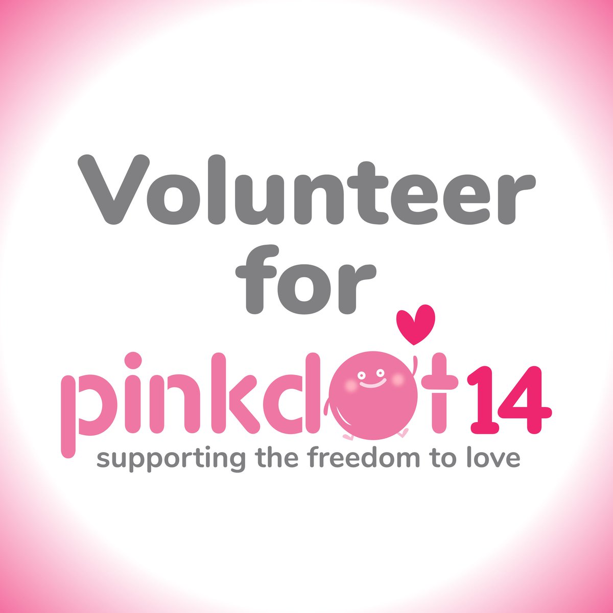 Always wanted to volunteer for Pink Dot? Join us as a volunteer and help make Pink Dot 14 possible! 
Sign up via bit.ly/VolPD14

Date: 18-19 June 2022
Criteria: Only Singaporeans and PRs may apply due to regulations imposed on Speakers Corner.