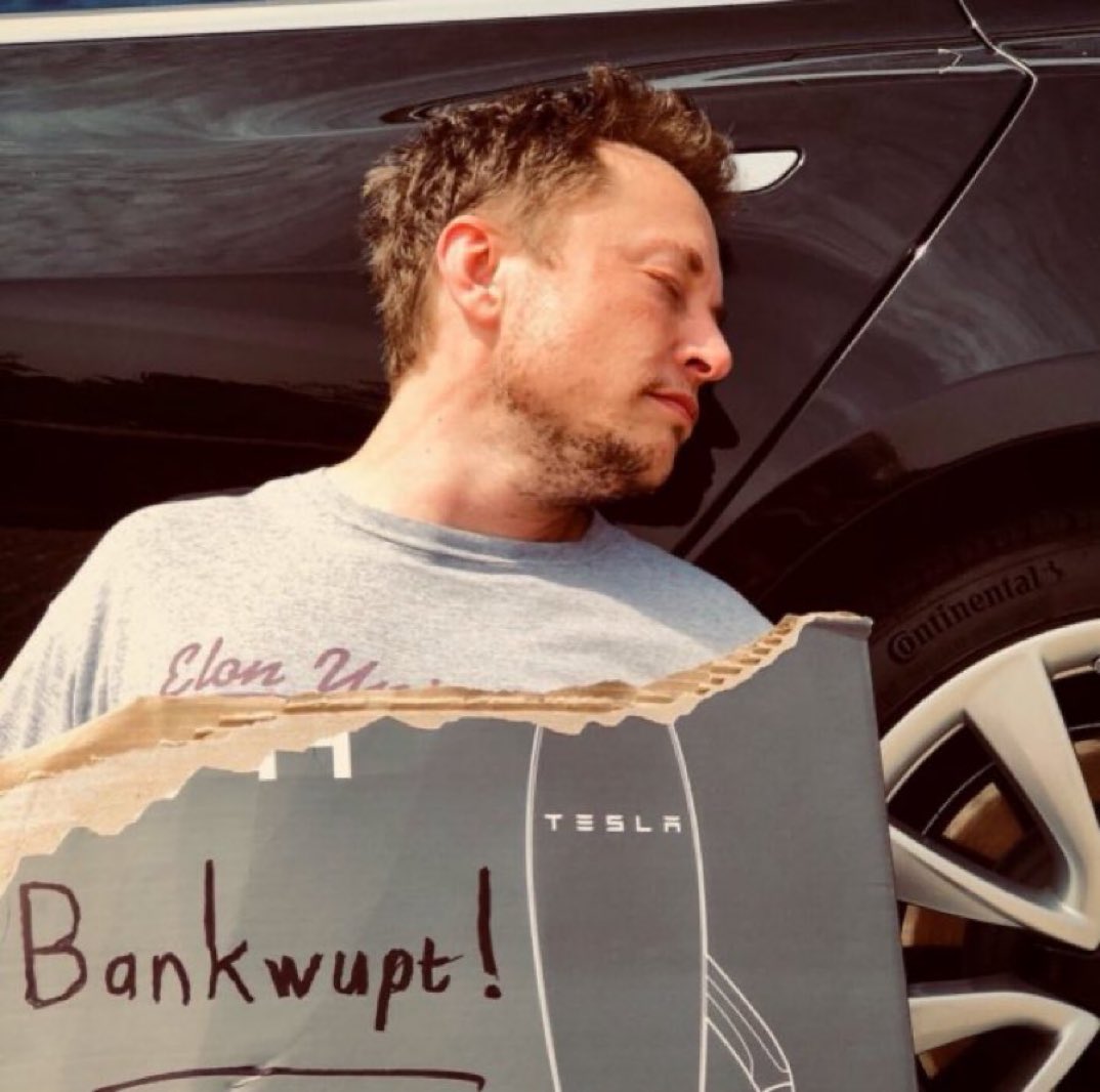 teslaownersSV's tweet image. The most iconic photo of the decade is @elonmusk being passed out on production heLL of the model 3 and bankwupt. @tesla