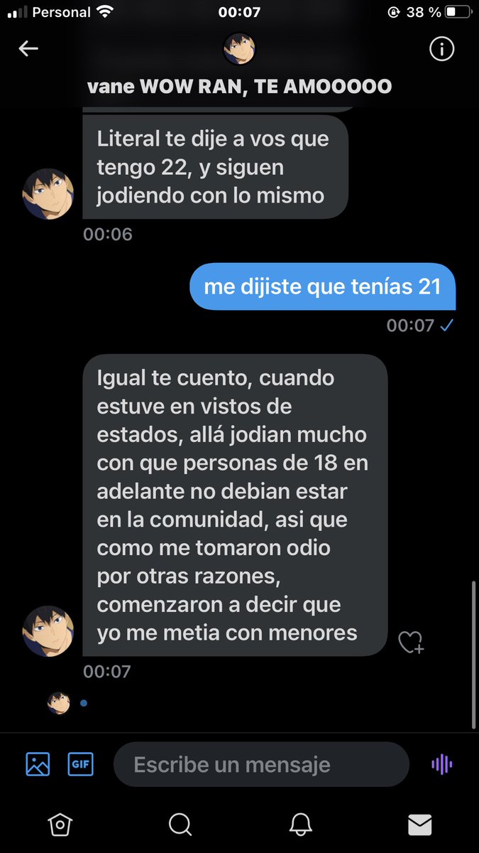 takemikeygore's tweet photo. a pedido del público subo la conver con la vanessa, lenore o yaralee, ya no sé 
APRECIEN SU PENOSO INTENTO DE MANIPULACIÓN POR FAVOR, bala a los adultos q se meten con menores https://t.co/iyFK27CwHS