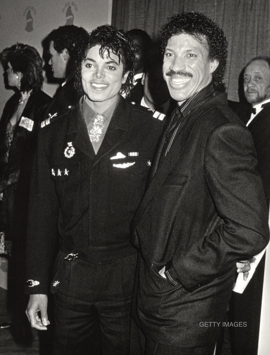 michaeljackson's tweet photo. On this date in 1985, Michael Jackson and Lionel Richie’s song “We Are the World”, which was performed by 43 artists who were billed as “USA for Africa”, reached #1 on Billboard’s Hot 100 chart. The song raised more than $63 million dollars for humanitarian aid. #MJHumanitarian https://t.co/BTis3BXZEK