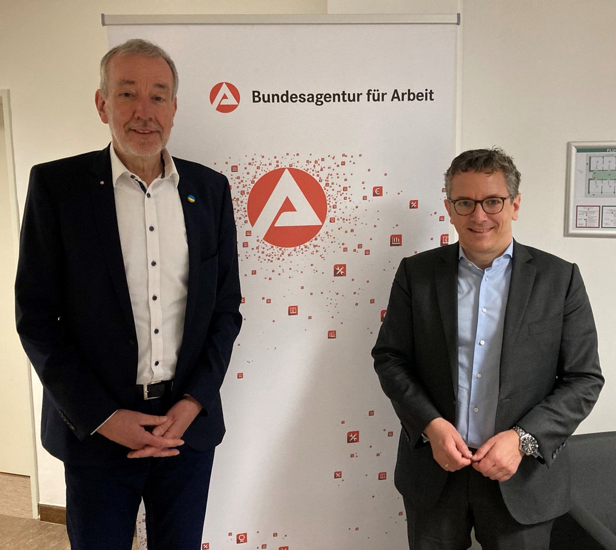 Chef der Arbeitsagentur Frank Schmidt & Bundestagsabgeordneter Thorsten Rudolph