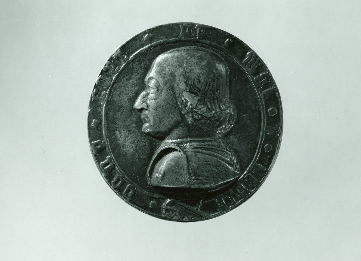 met_lehman's tweet photo. Filarete, Medal: Federigo da Montefeltro, model ca. 1474 (possibly cast 19th or 20th century) https://t.co/jY7eRw4fKC #lehmancollection #filarete https://t.co/YeKq6oLGr9