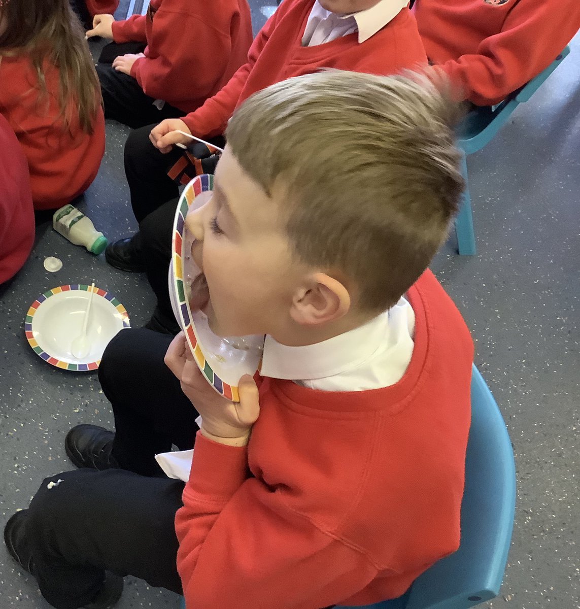 stgregorys_EYFS's tweet photo. I think it’s safe to say that porridge tasting went well this morning! https://t.co/NU17JF0oZ6