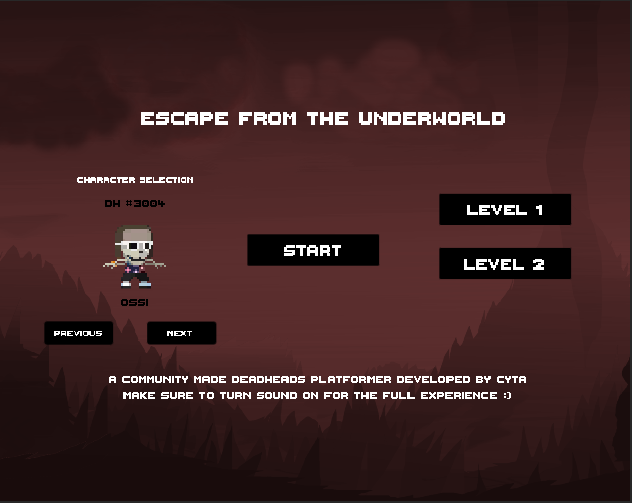 This isn't an April Fools joke...@DeadHeadsNFT community made platformer coming this Saturday 9 PM EST!

Just doing the final testing and it's almost ready to go.

Can't wait for everyone to play it!