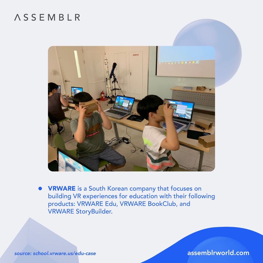 assemblrworld's tweet photo. Let us introduce you to our partner and authorized Assemblr EDU Distributor in South Korea, VRWARE! #AssemblrEDU #VRWARE #VRWARESchool #ARVRinEDU #AR #augmentedreality #VR #VirtualReality #Partnership #SouthKorea https://t.co/o4uqnhrIY6