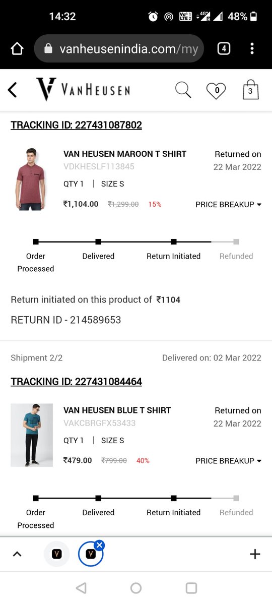RanjanSahoo12's tweet photo. @VanHeusenInd - I have returned the products on 22nd March.Even if after 1 week the loyalty points are not refunded yet.Have sent multiple emails to customer services desk but no response.Request you to look into the matter on priority.
@VanHeusenInd @VanHeusen https://t.co/vvWkc1eHgU