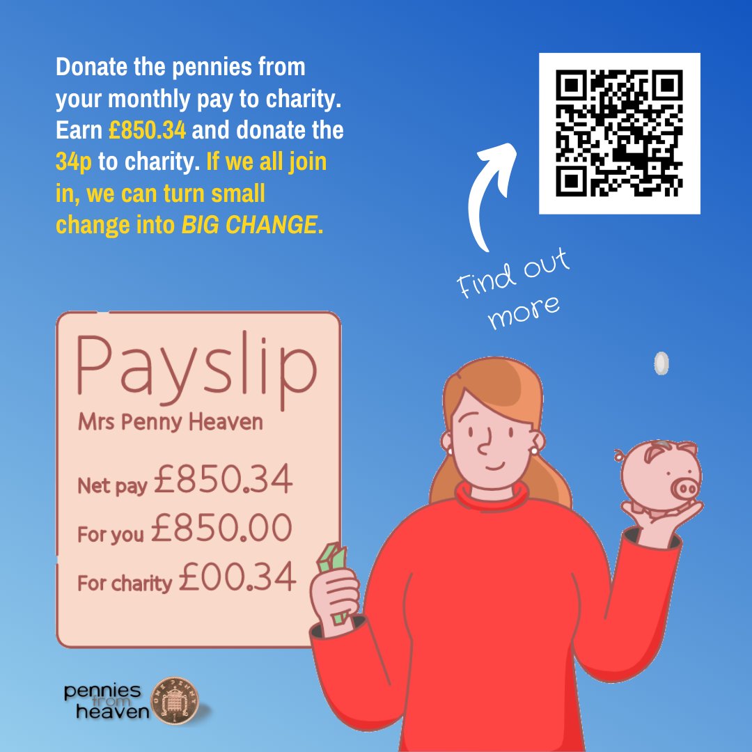 COULD YOU SPARE 34p? | I bet you could. In fact, for many of us, we wouldn't even notice it had gone! Pennies. So little to some, so much to charities! Help us help the 1000's for UK charities that continue to struggle during these challenging times. #PenniesFromHeaven
