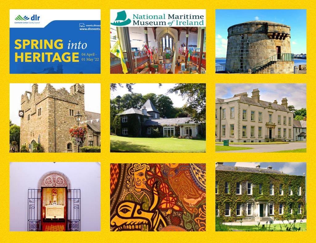 dlrheritevents's tweet photo. April brings Brighter days ahead and our Spring into Heritage month kicks off on Monday April 4th with lots of FREE guided walks and tours of the treasures of our county. Places are booking up fast so make sure to book your place on https://t.co/Zgm3xaWMJ4 https://t.co/X7O5sq7tR6