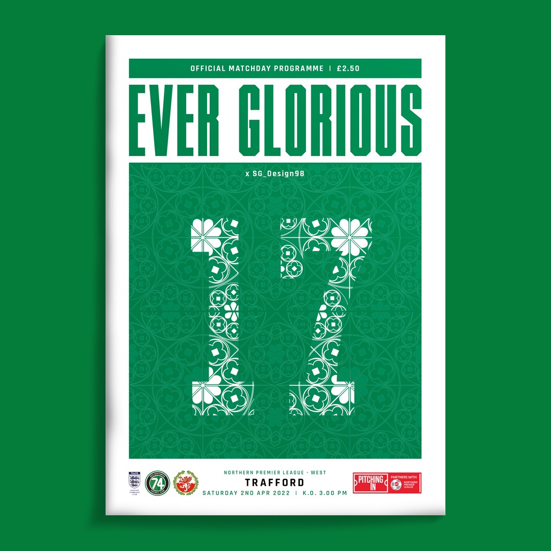 1874programme's tweet image. Tomorrow's programmes, today: 17/19.
@1874Northwich vs @FCTrafford

Many thanks to @SG_Design98 for the cover art!

After a whole month of away games, I'd almost forgotten what doing these felt like...

#tomorrowsprogrammestoday
#footballprogrammes
#programme