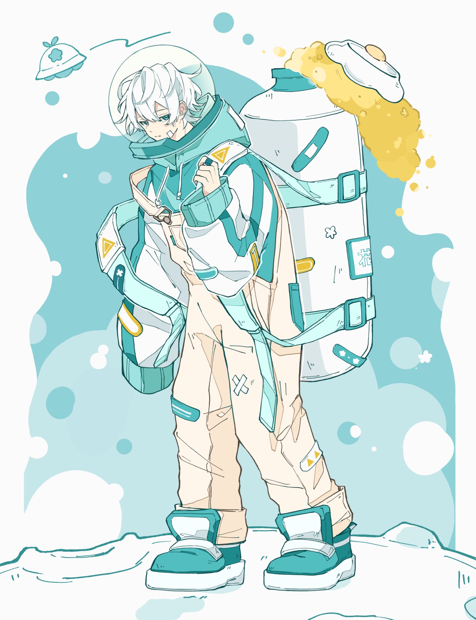 なさ 新規絵 花粉症発症の瞬間 イラスト 創作男子 うちゅうすてーしょん T Co Gsfzihxpml Twitter