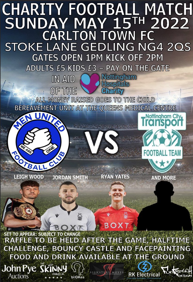 menunited_fc's tweet photo. @menunited_fc vs @NCT_Buses 
May 15th @CTFC1904 
2pm kick off
Plenty of action and all the stars 
See you there 

Big thank you to @John_Pye @skinnyfoodco @_blOKes signature moves, rk electrical and @funkretchdesign for the sponsorship https://t.co/UGULYbvOCq