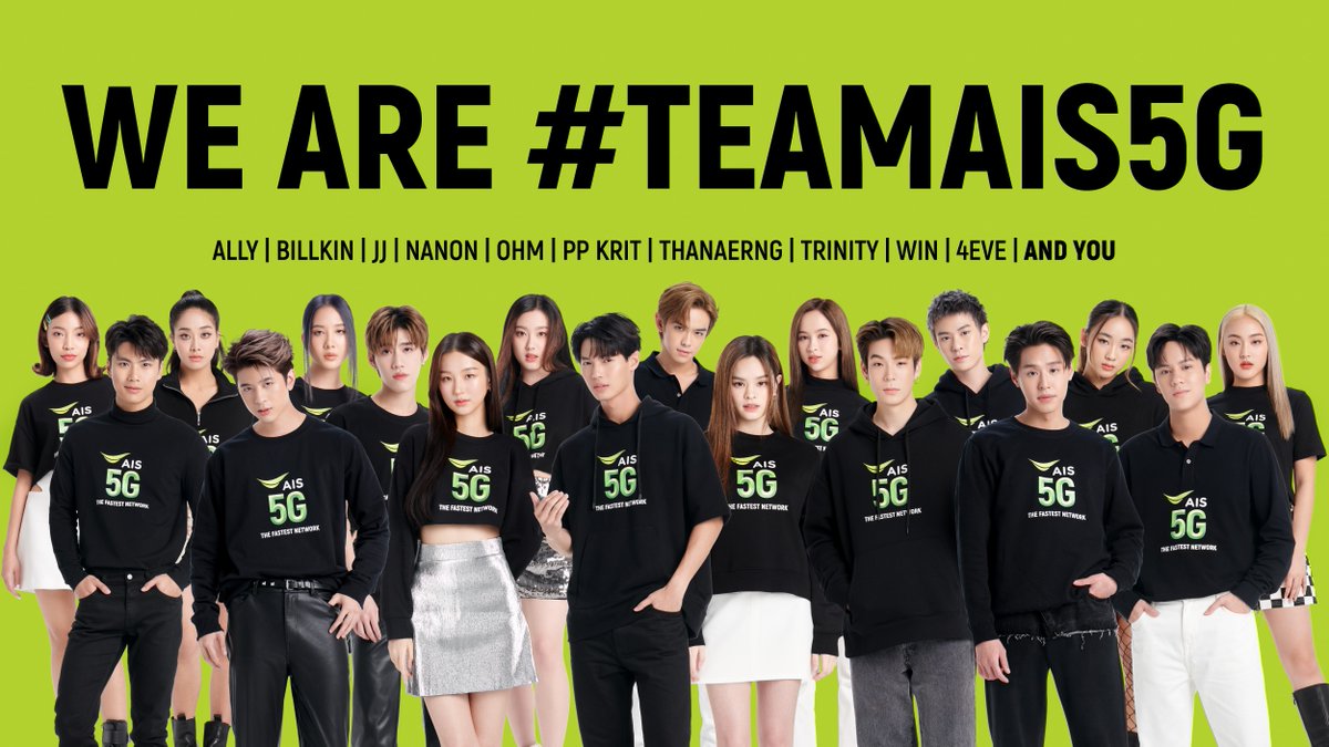 AIS_Thailand's tweet photo. AIS 5G IS CALLING
JOIN US WITH #TEAMAIS5G

มาอยู่ทีมเดียวกับพวกเรา บนเครือข่าย AIS 5G ที่เร็วที่สุด
👉  https://t.co/d8hiKD4z9m

SEE YOU SOON! 
 
#AIS5G
#อยู่กับเอไอเอสดีที่สุด
#AIS5Gที่1ตัวจริง https://t.co/hl4zrZcPMl