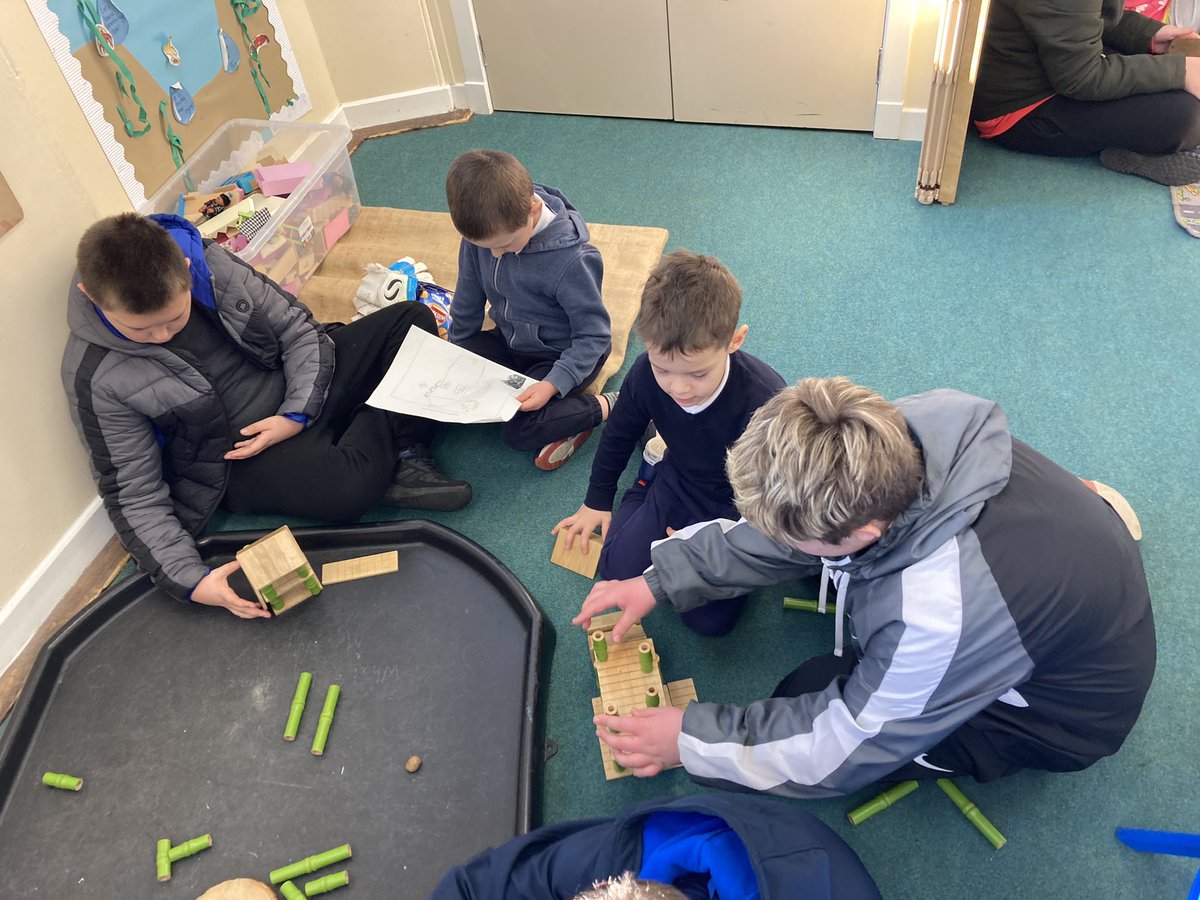 CAPSPrimary's tweet photo. Encanto STEM House Building with our Big Pal, Wee Pals! #Encanto #BPWP https://t.co/XIs1hcp7tx