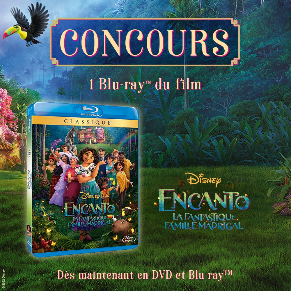 DisneyFR's tweet photo. Envie de ramener les couleurs de la Colombie à la maison ? 🇨🇴 À l’occasion de la sortie en vidéo d'#Encanto, la fantastique famille Madrigal, RT pour tenter de remporter un Blu-ray du film. https://t.co/T42raRRWLD