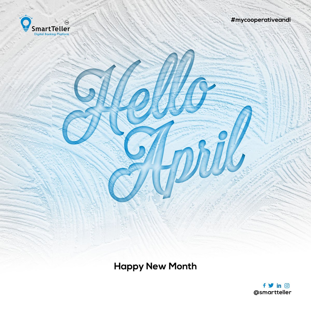 SmartTeller's tweet photo. Happy New Month 🎉🎉#smartteller, #cooperative, #april 
April: hi #Smartteller
Smartteller; Hello April I hope you brought goodness for us , we don't want sapa oo https://t.co/Vd8ulwSA4S